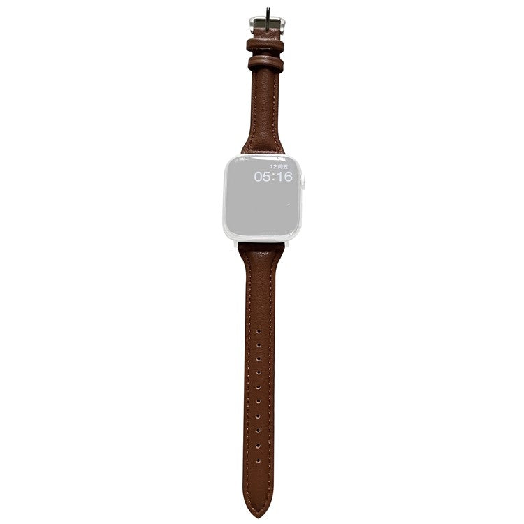 For Apple Watch 10 46mm / Ultra 2 / Ultra 49mm / 9 8 7 45mm / SE (2023) SE (2022) SE 6 5 4 44mm / 3 2 1 42mm Slim Replacement Bracelet - Coffee