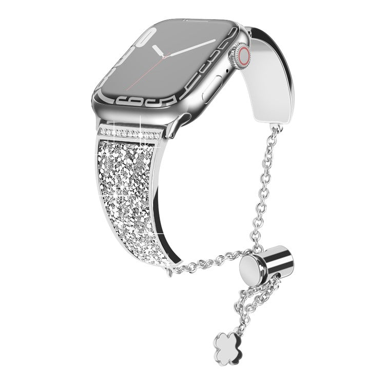 For Apple Watch 10 46mm / Ultra 2 / Ultra 49mm / 9 8 7 45mm / SE (2023) SE (2022) SE 6 5 4 44mm / 3 2 1 42mm Watch Strap - Silver / Silver
