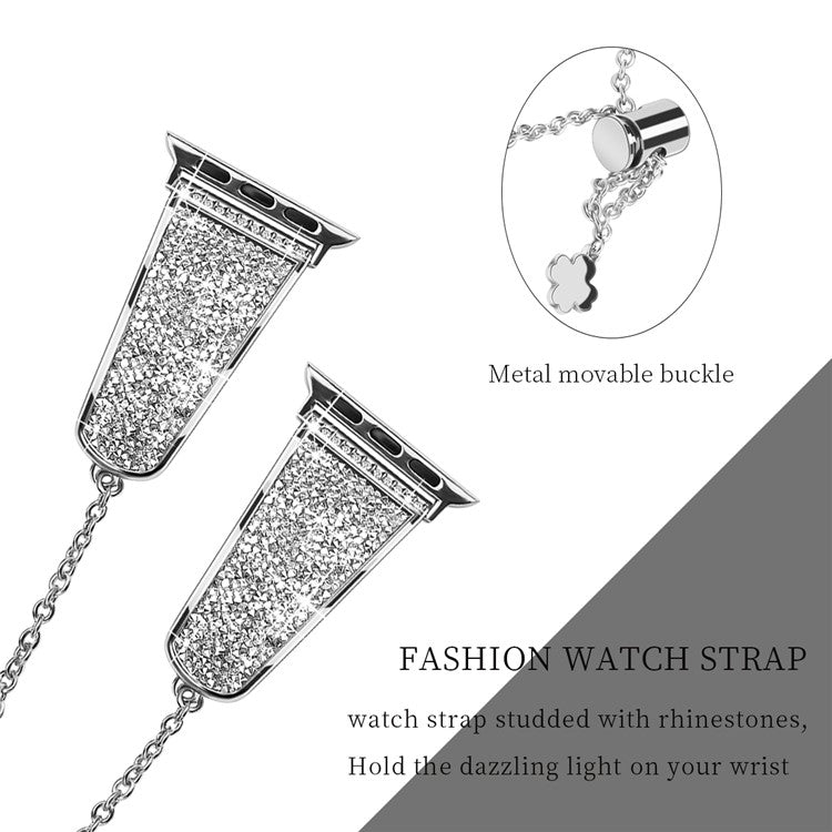 For Apple Watch 10 46mm / Ultra 2 / Ultra 49mm / 9 8 7 45mm / SE (2023) SE (2022) SE 6 5 4 44mm / 3 2 1 42mm Watch Strap - Silver / Silver