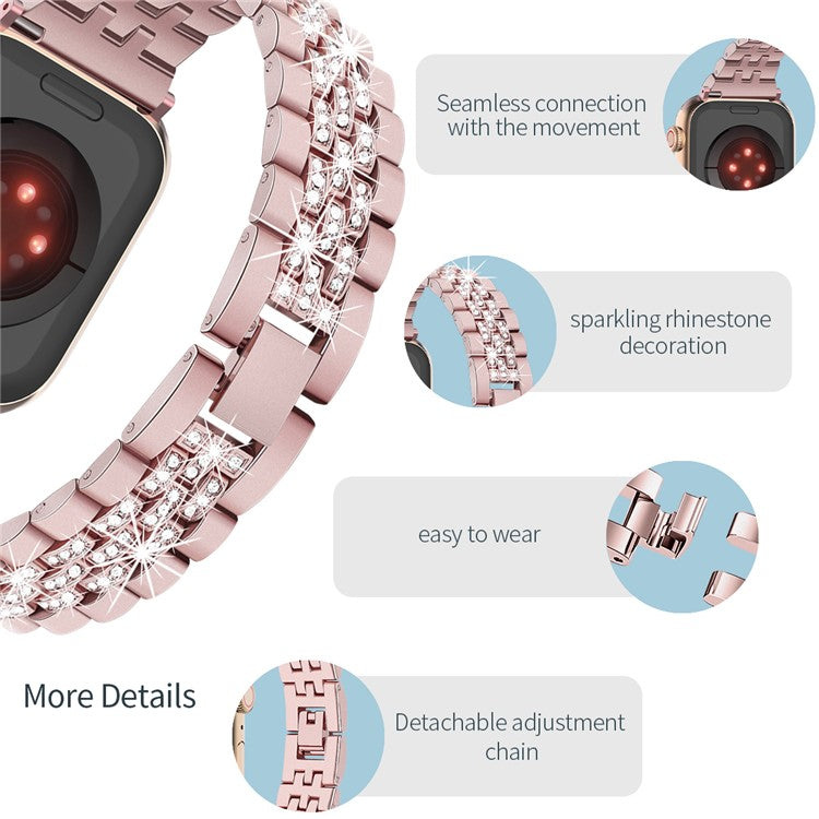 For Apple Watch 10 46mm / Ultra 2 / Ultra 49mm / 9 8 7 45mm / SE (2023) SE (2022) SE 6 5 4 44mm / 3 2 1 42mm Watch Band - Rose Pink