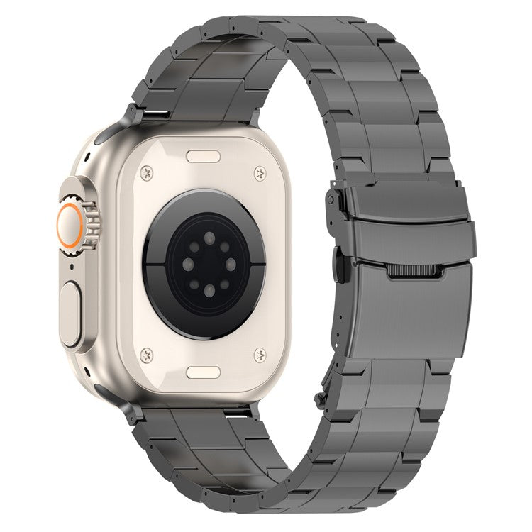 For Apple Watch 10 46mm / Ultra 2 / Ultra 49mm / 9 8 7 45mm / SE (2023) SE (2022) SE 6 5 4 44mm / 3 2 1 42mm Titanium Steel Watch Band - Grey