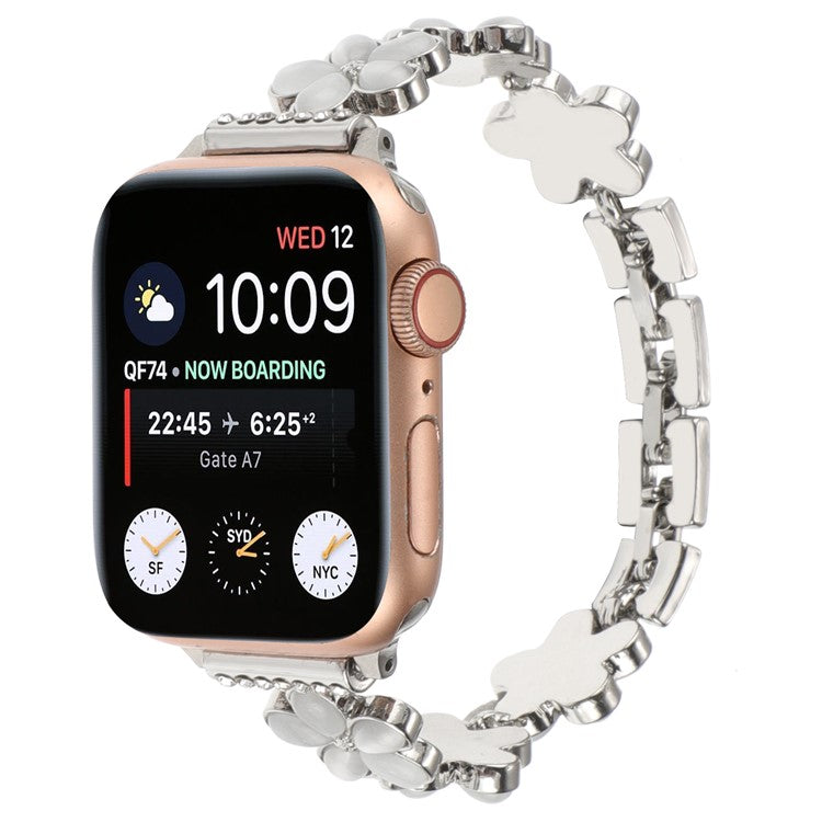 For Apple Watch 10 46mm / Ultra 2 / Ultra 49mm / 9 8 7 45mm / SE (2023) SE (2022) SE 6 5 4 44mm / 3 2 1 42mm Zinc Alloy Watch Band - Silver