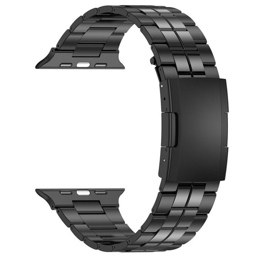 Titanium Steel Band for Apple Watch 10 46mm / Ultra 2 / Ultra 49mm / 9 8 7 45mm / SE (2023) SE (2022) SE 6 5 4 44mm / 3 2 1 42mm Strap - Black