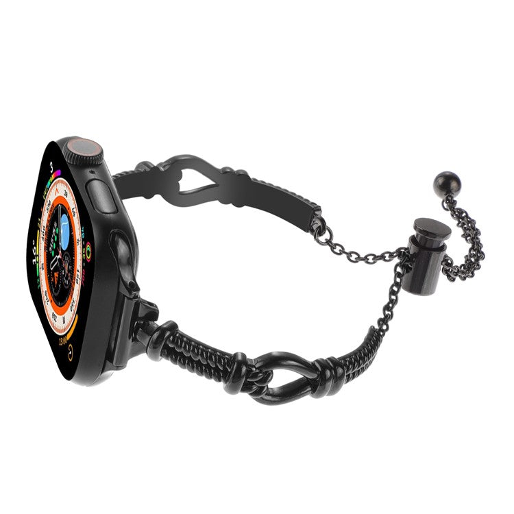For Apple Watch 10 46mm / Ultra 2 / Ultra 49mm / 9 8 7 45mm / SE (2023) SE (2022) SE 6 5 4 44mm / 3 2 1 42mm Metal Watch Band - Black