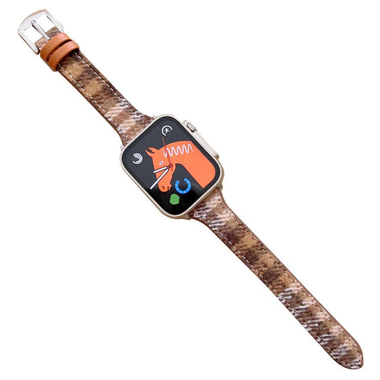 For Apple Watch 10 46mm / Ultra 2 / Ultra 49mm / 9 8 7 45mm / SE (2023) SE (2022) SE 6 5 4 44mm / 3 2 1 42mm Woolen Watchband - Dark Brown