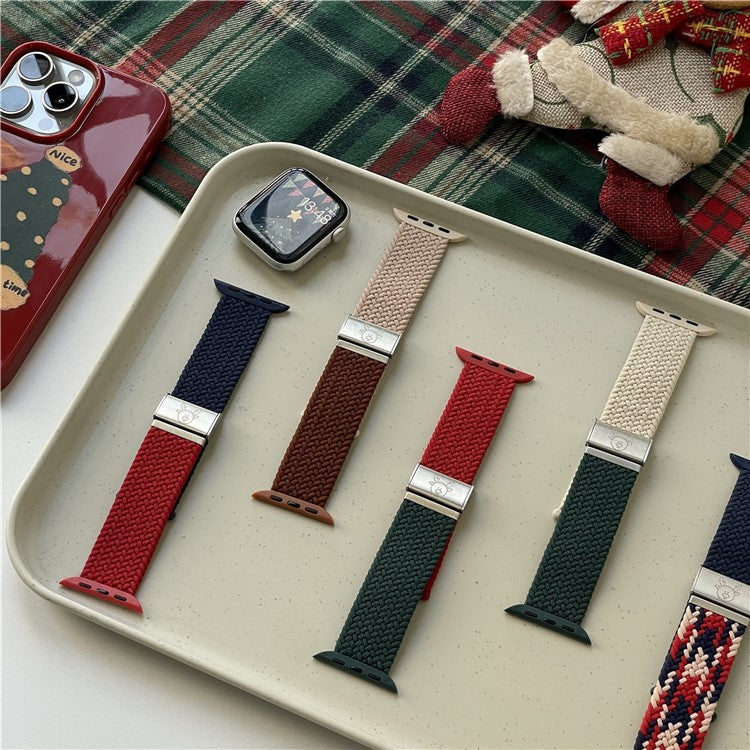 For Apple Watch Series 10 42mm / 9 8 7 41mm / SE (2023) SE (2022) SE 6 5 4 40mm / 3 2 1 38mm Nylon Watch Band - Multi-Color