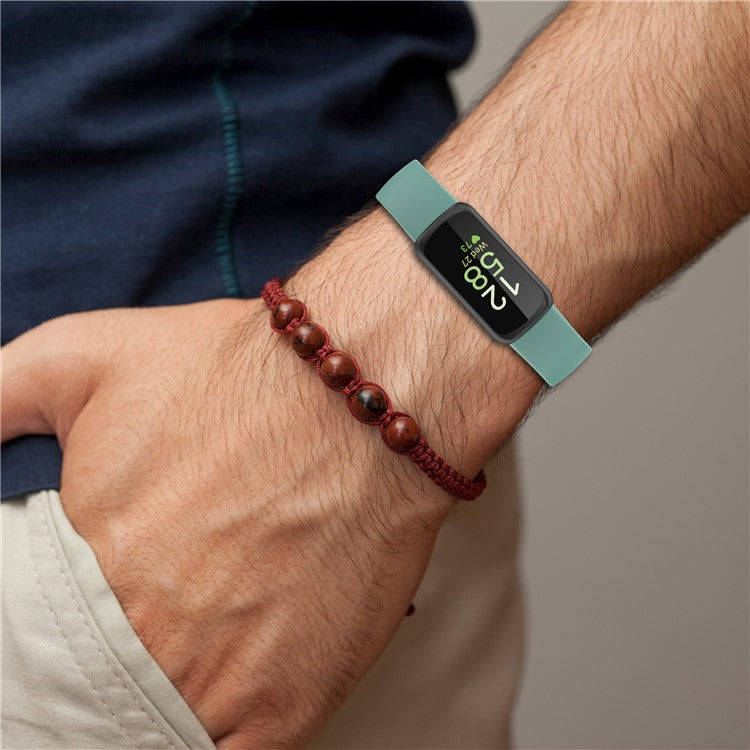 For Fitbit Inspire 3 Silicone Watch Bands Soft Replacement Strap, Size: S - Red