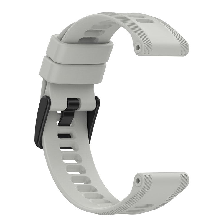 For Garmin Forerunner 955 Silicone Watch Band Soft Sport Strap - Grey