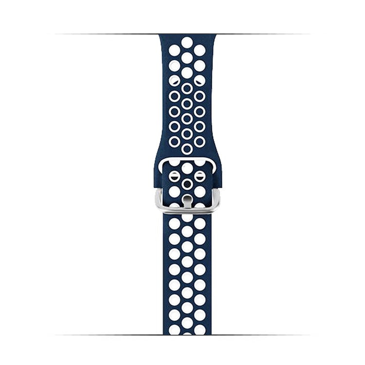KALEBOL For Apple Watch 10 46mm / Ultra 2 / Ultra 49mm / 9 8 7 45mm / SE (2023) SE (2022) SE 6 5 4 44mm / 3 2 1 42mm Silicone Watch Band - Blue+White