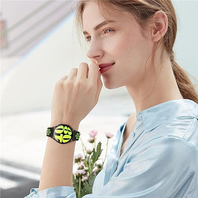 KALEBOL KLB-SSGJ-001 For Samsung Galaxy Watch3 45mm Silicone Band 22mm Watch Strap - Black+Pink