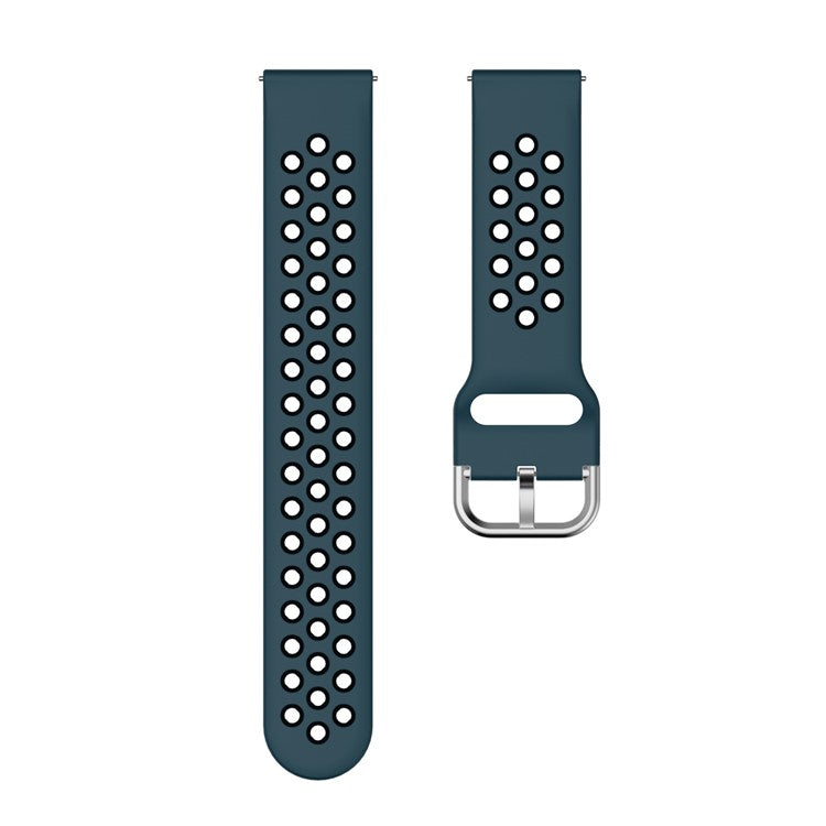 KALEBOL KLB-SSGJ-001 For Samsung Galaxy Watch6 Classic 47mm 43mm Silicone Watch Band 20mm Dual Color - Olive Green+Black