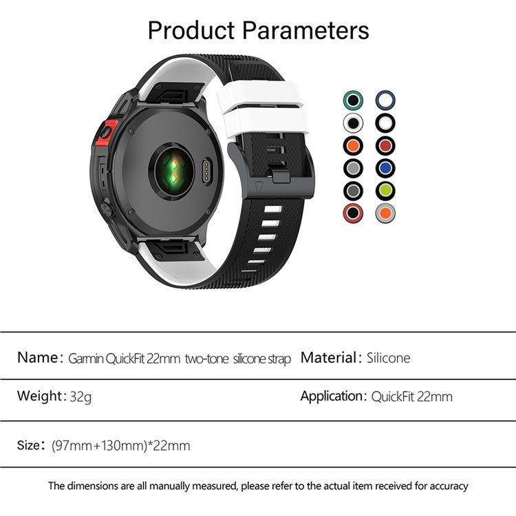 KALEBOL KLB-SSGJ-001 For Garmin Fenix 7 / Fenix 7 Pro Sport Straps 22mm Silicone Watch Band - Red+Black