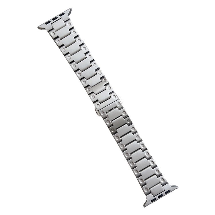 For Apple Watch 10 46mm / Ultra 2 / Ultra 49mm / 9 8 7 45mm / SE (2023) SE (2022) SE 6 5 4 44mm / 3 2 1 42mm Stainless Steel  Strap - Starlight