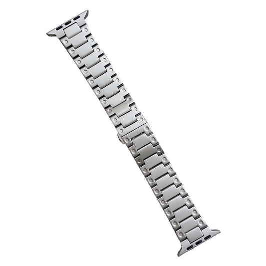 For Apple Watch 10 46mm / Ultra 2 / Ultra 49mm / 9 8 7 45mm / SE (2023) SE (2022) SE 6 5 4 44mm / 3 2 1 42mm Stainless Steel  Strap - Starlight