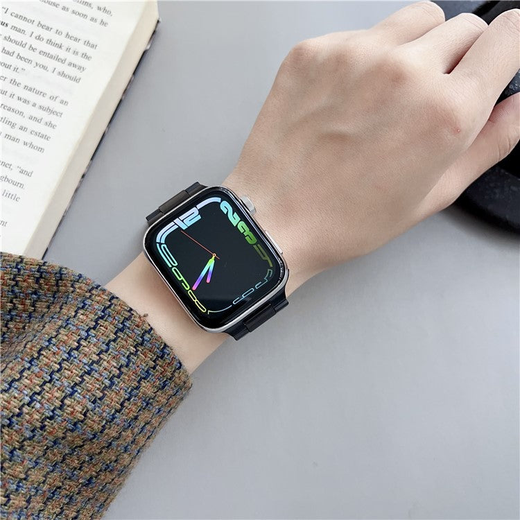 For Apple Watch 10 46mm / Ultra 2 / Ultra 49mm / 9 8 7 45mm / SE (2023) SE (2022) SE 6 5 4 44mm / 3 2 1 42mm Stainless Steel  Strap - Starlight