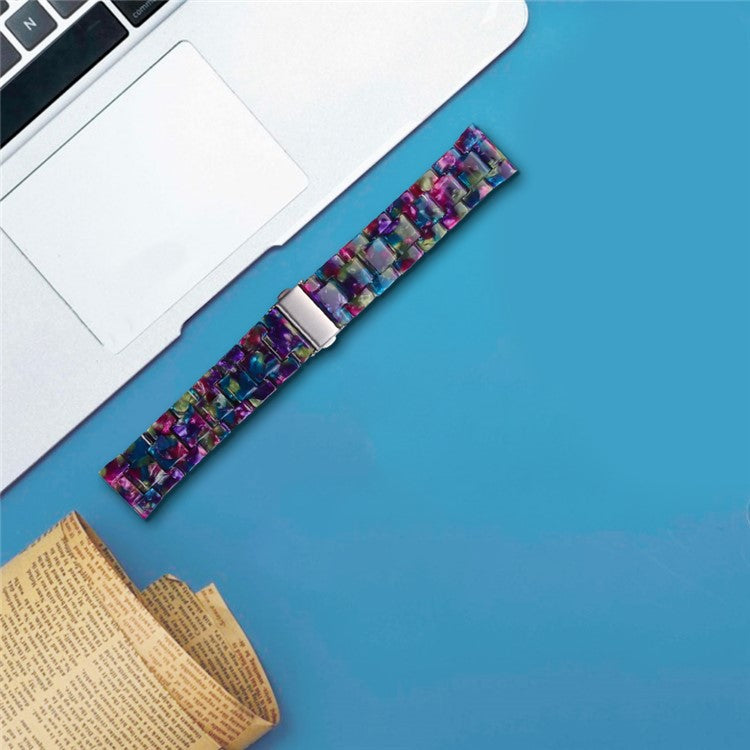 Waterproof Strap for AGPTEK LW31 Replacement Resin Watch Band - Purple / Green