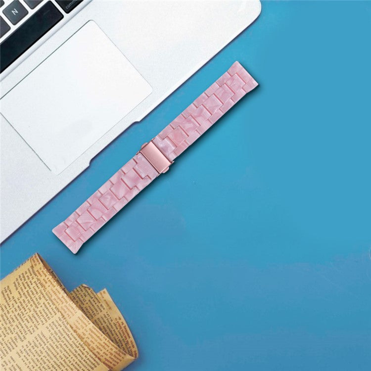 Resin Band for Popglory 1.4" P22 / 1.85" P66 Smart Watch Replacement Strap  - Pearl Pink
