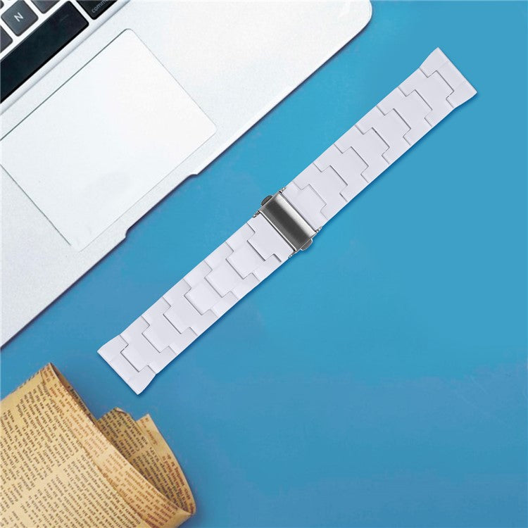 Replacement Band for KALINCO P22 Waterproof Resin Sports Watch Strap - White