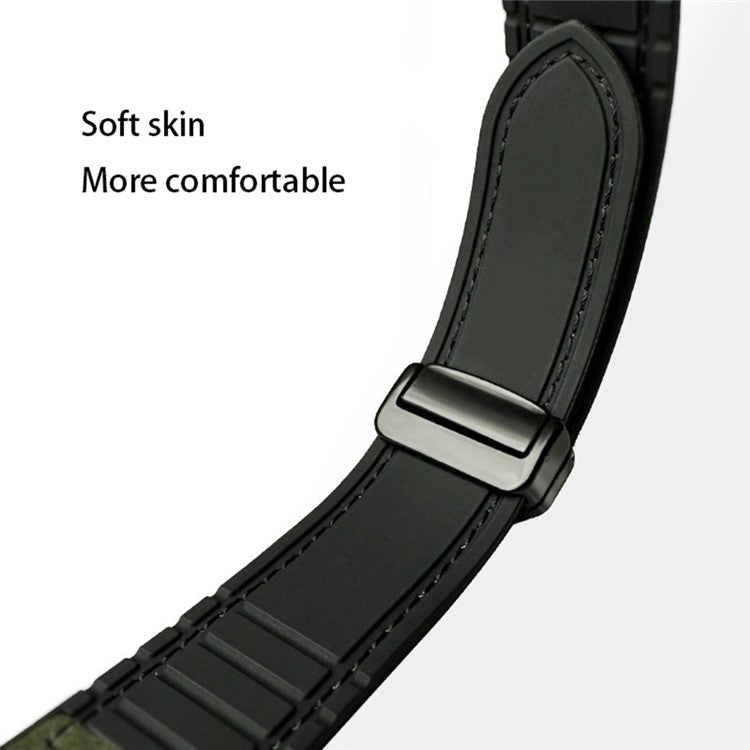 For Apple Watch 10 46mm / Ultra 2 / Ultra 49mm / 9 8 7 45mm / SE (2023) SE (2022) SE 6 5 4 44mm / 3 2 1 42mm Genuine Cow Leather Band - Crazy Horse / Light Brown