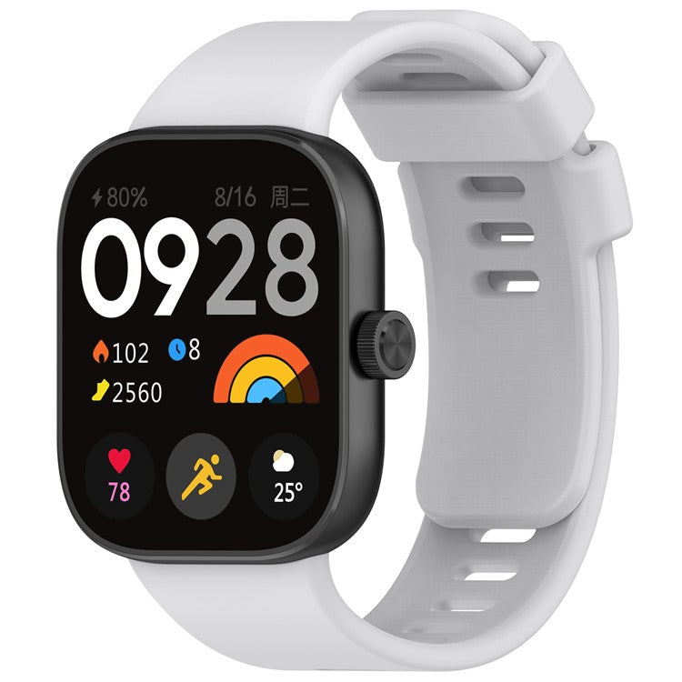 For Xiaomi Redmi Watch 4 / Smart Band 8 Pro Watch Band Silicone Strap Replacement - Grey