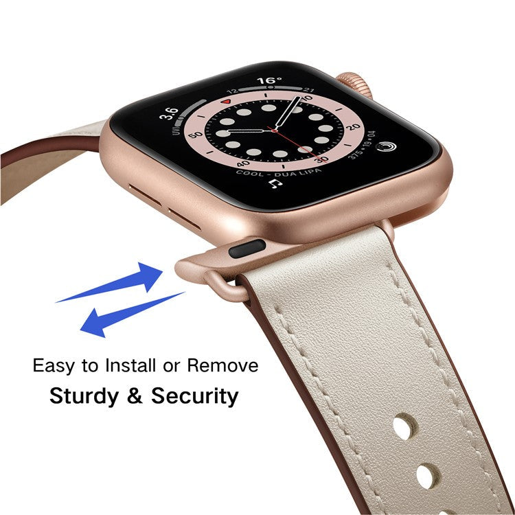 For Apple Watch 10 46mm / Ultra 2 / Ultra 49mm / 9 8 7 45mm / SE (2023) SE (2022) SE 6 5 4 44mm / 3 2 1 42mm Watch Band Strap - Beige