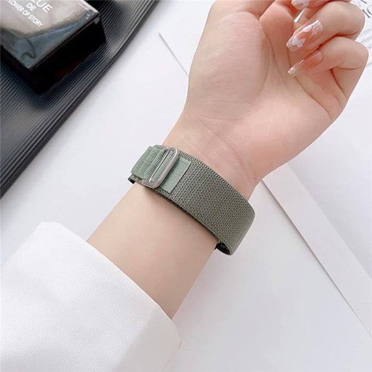 KALEBOL KLB-GSNL-001 For Samsung Galaxy Watch6 / Watch6 Classic / Watch 5 Nylon Watch Strap Adjustable Band - Army Green
