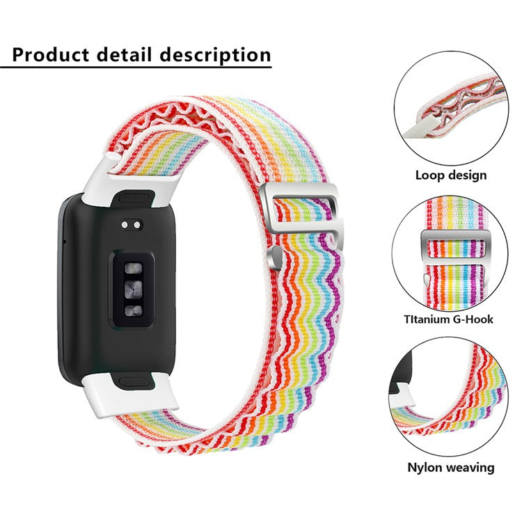 KALEBOL KLB-GSNL-001 for Xiaomi Mi Band 7 Pro Nylon Straps Soft Replacement Watch Band - Pink