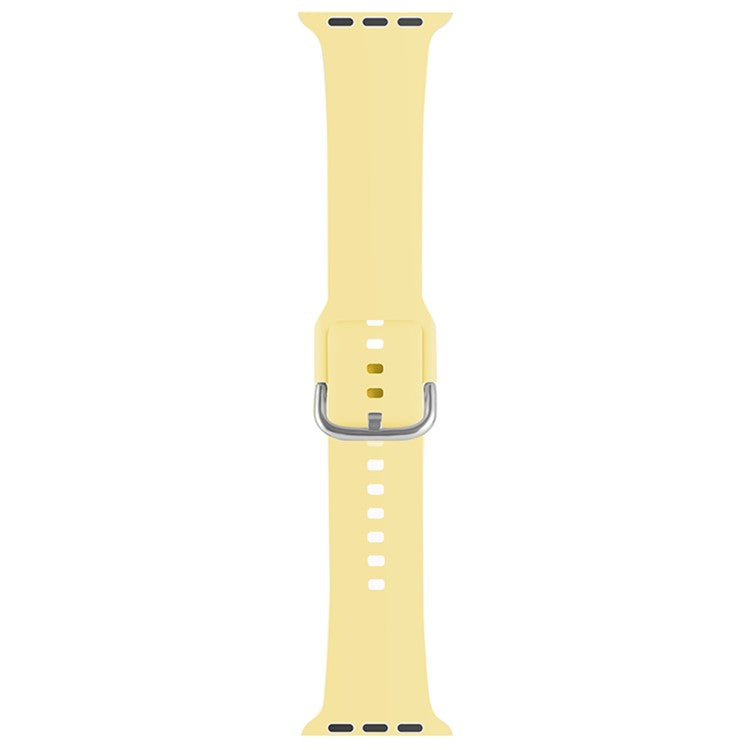 KALEBOL For Apple Watch Series 10 42mm / 9 8 7 41mm / SE (2023) SE (2022) SE 6 5 4 40mm / 3 2 1 38mm Silicone Watch Strap - Yellow