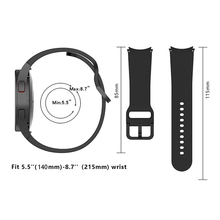 KALEBOL For Samsung Galaxy Watch FE 40mm / Watch4 / Watch 5 / Watch6 Silicone Watch Bands Waterproof Soft Strap - Soft Pink