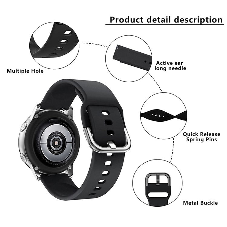 KALEBOL KLB-SXKGJ-001 18mm Universal Smartwatch Strap Silicone Replacement Wrist Band - Blue