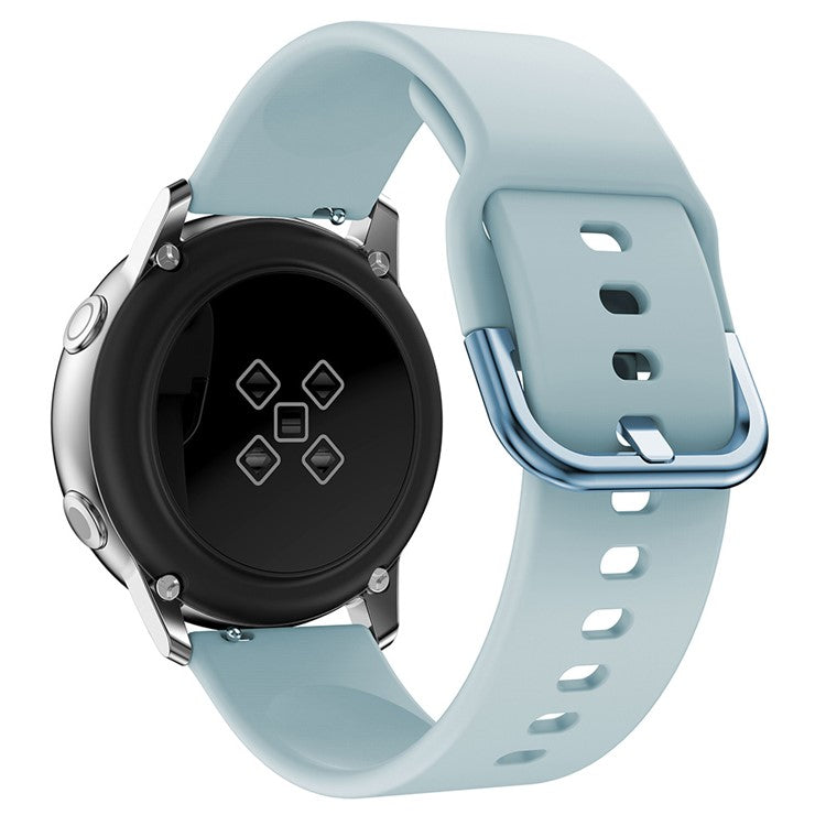 KALEBOL KLB-SXKGJ-001 22mm Universal Smartwatch Strap Solid Color Silicone Wrist Band - Baby Blue