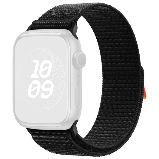 KALEBOL For Apple Watch 10 46mm / Ultra 2 / Ultra 49mm / 9 8 7 45mm / SE (2023) SE (2022) SE 6 5 4 44mm / 3 2 1 42mm Nylon Watch Band - Deep Black