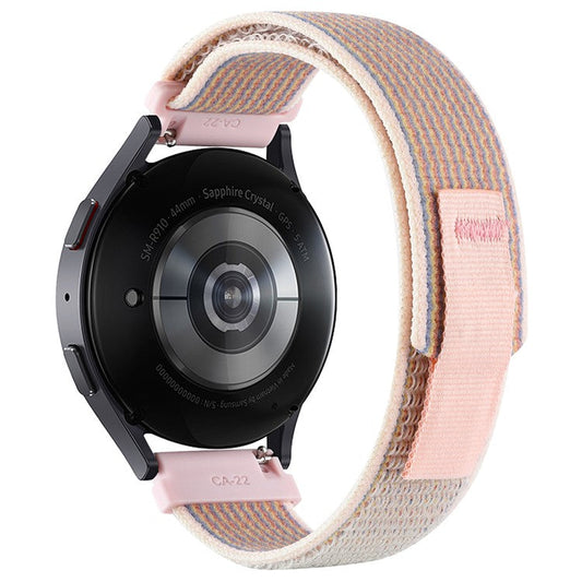 KALEBOL KLB-YJNLHH-001 For Samsung Galaxy Watch6 / Watch6 Classic Nylon Straps 20mm Watch Band Loop Fastener - Pink