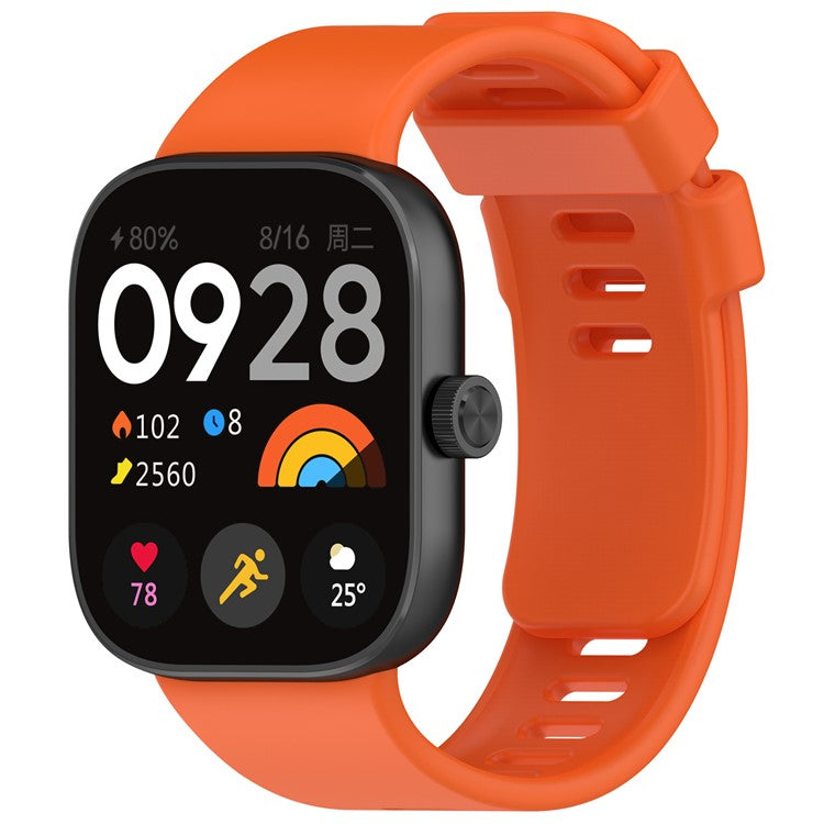 For Xiaomi Redmi Watch 4 Silicone Watch Band Adjustable Wrist Strap - Orange