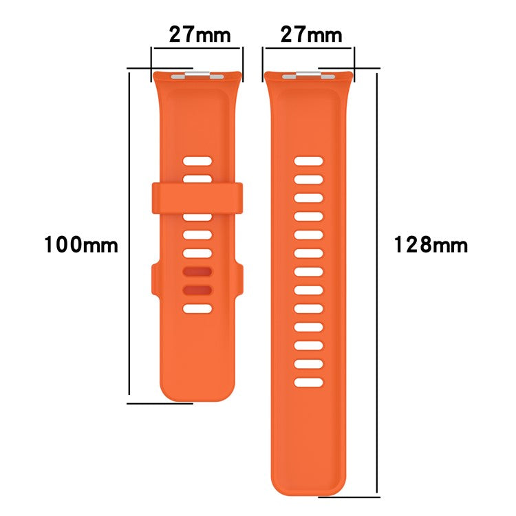 For Xiaomi Redmi Watch 4 Silicone Watch Band Adjustable Wrist Strap - Orange