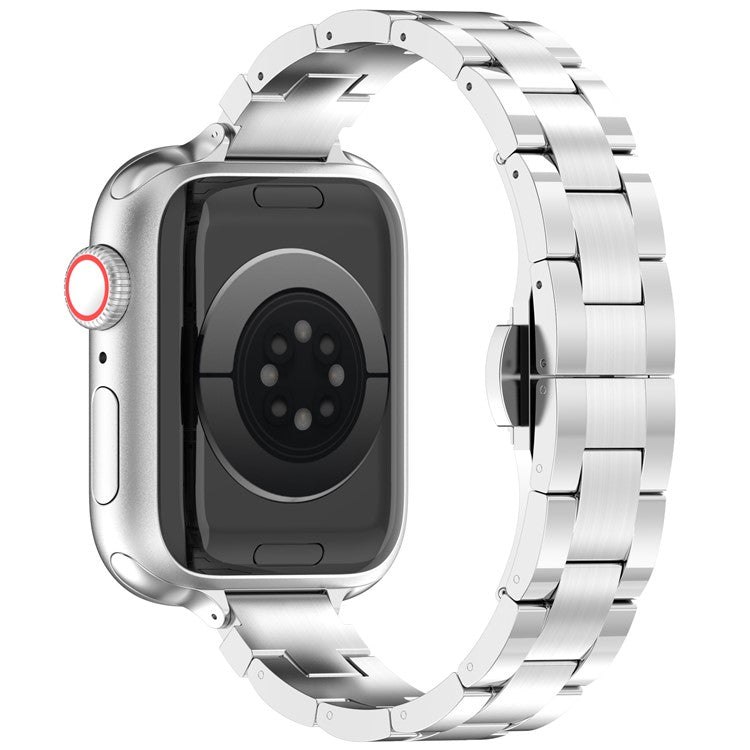 For Apple Watch 10 46mm / Ultra 2 / Ultra 49mm / 9 8 7 45mm / SE (2023) SE (2022) SE 6 5 4 44mm / 3 2 1 42mm Metal Smart Watch Band - Silver 2