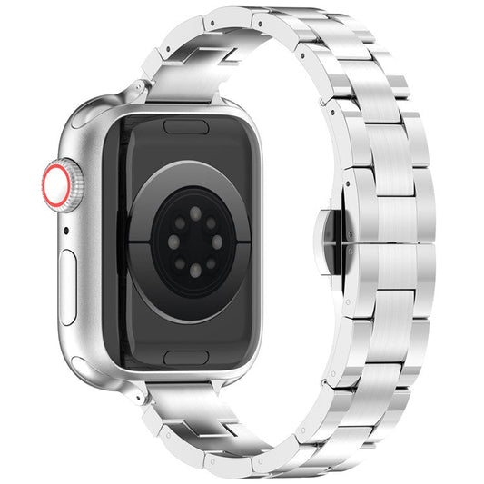 For Apple Watch 10 46mm / Ultra 2 / Ultra 49mm / 9 8 7 45mm / SE (2023) SE (2022) SE 6 5 4 44mm / 3 2 1 42mm Metal Smart Watch Band - Silver 2