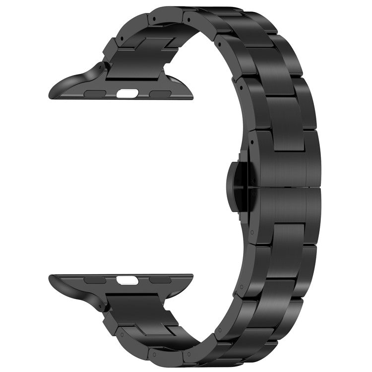 For Apple Watch 10 46mm / Ultra 2 / Ultra 49mm / 9 8 7 45mm / SE (2023) SE (2022) SE 6 5 4 44mm / 3 2 1 42mm Metal Smart Watch Band - Black