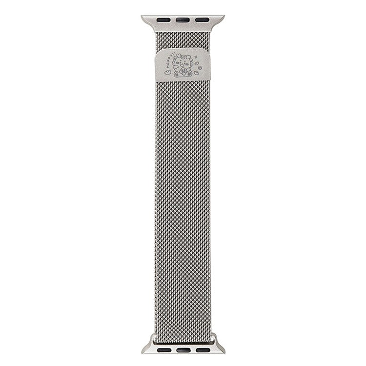 For Apple Watch 10 46mm / Ultra 2 / Ultra 49mm / 9 8 7 45mm / SE (2023) SE (2022) SE 6 5 4 44mm / 3 2 1 42mm Watch Band New Year Style Strap - Starlight / Happy