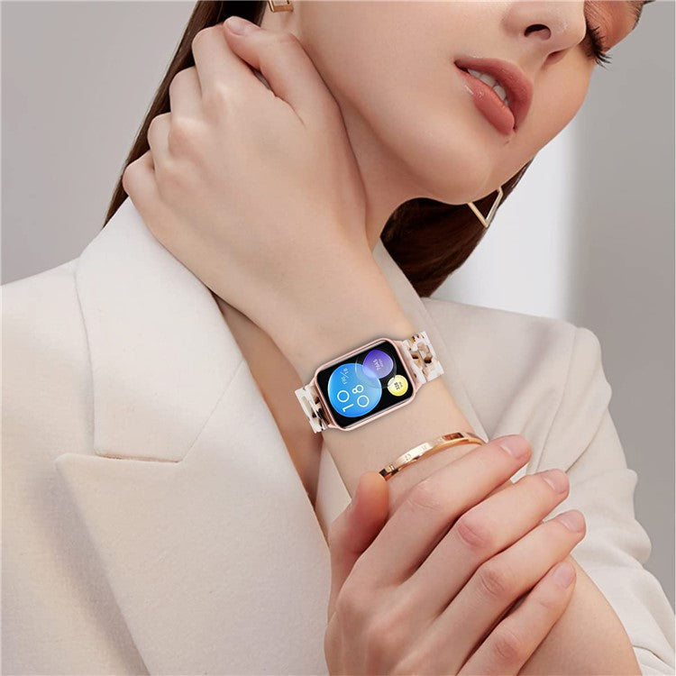 For Xiaomi Smart Band 8 Pro Smart Watch D-Shape Strap Resin Bracelet Watchband Replacement - Nougat