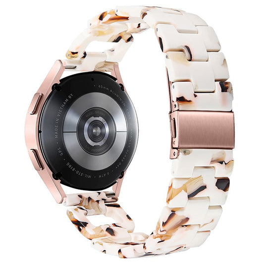 For Samsung Galaxy Watch 5 40mm / 44mm / Watch 5 Pro 45mm Smart Watch D-Shape Resin Bracelet Watchband - Nougat