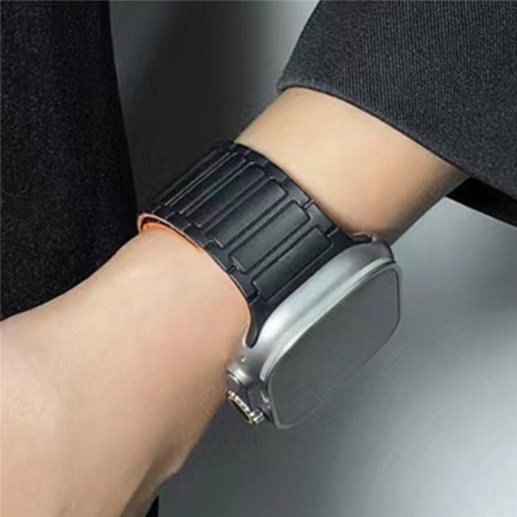 For Apple Watch Series 10 42mm / 9 8 7 41mm / 6 5 4 SE (2023) SE(2022) SE 40mm /  3 2 1 38mm Watchband Magnetic Strap - Official Bright Pink