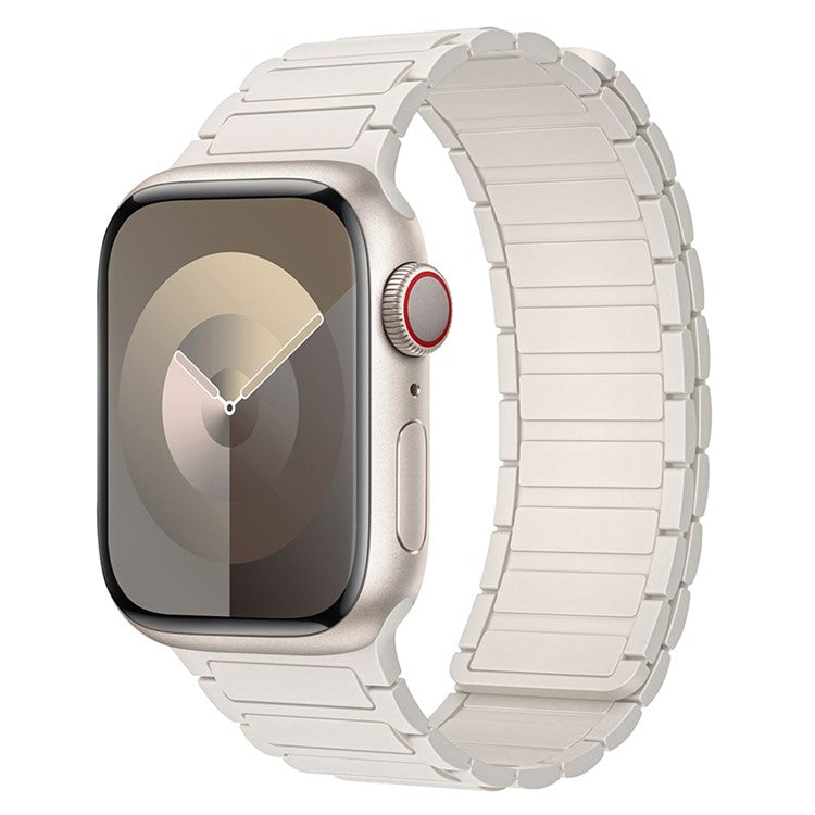 For Apple Watch Series 10 42mm / 9  8 7 41mm /  6 5 4 SE (2023) SE(2022) SE 40mm /  3 2 1 38mm Watchband Magnetic Strap - Starlight