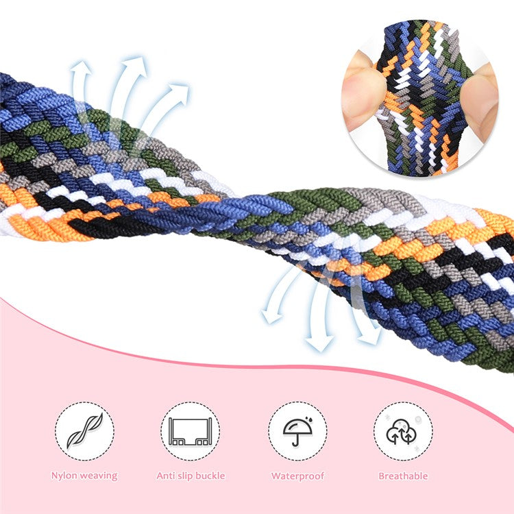 For Xiaomi Smart Band 9 Pro / Band 8 Pro / Redmi Watch 4 Nylon Braided Band Magnetic Buckle Watch Strap - Pink