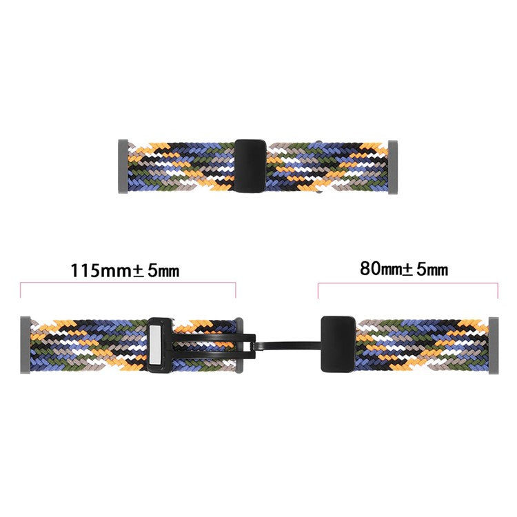 For Xiaomi Smart Band 9 Pro / Band 8 Pro / Redmi Watch 4 Nylon Braided Band Magnetic Buckle Watch Strap - Pink