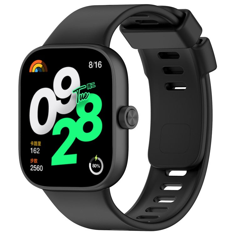 For Xiaomi Redmi Watch 4 / Smart Band 8 Pro Silicone Wrist Strap with Watch Case - Black