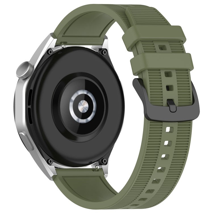 For Huawei Watch GT 4 / Garmin Venu 2 Watch Band 22mm Soft Silicone Wrist Strap - Official Green