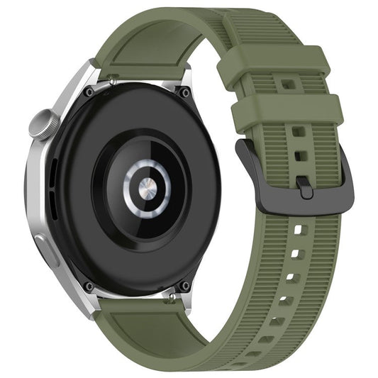 For Huawei Watch GT 4 / Garmin Venu 2 Watch Band 22mm Soft Silicone Wrist Strap - Official Green