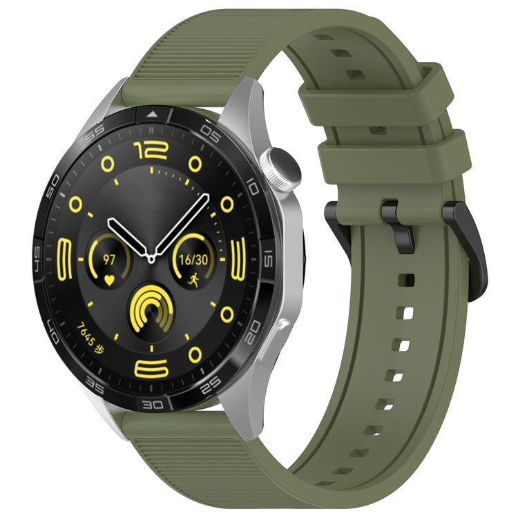 For Huawei Watch GT 4 / Garmin Venu 2 Watch Band 22mm Soft Silicone Wrist Strap - Official Green