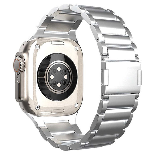 For Apple Watch 10 46mm / Ultra 2 / Ultra 49mm / 9 8 7 45mm / SE (2023) SE (2022) SE 6 5 4 44mm / 3 2 1 42mm Titanium Steel Band Magnetic Strap - Silver
